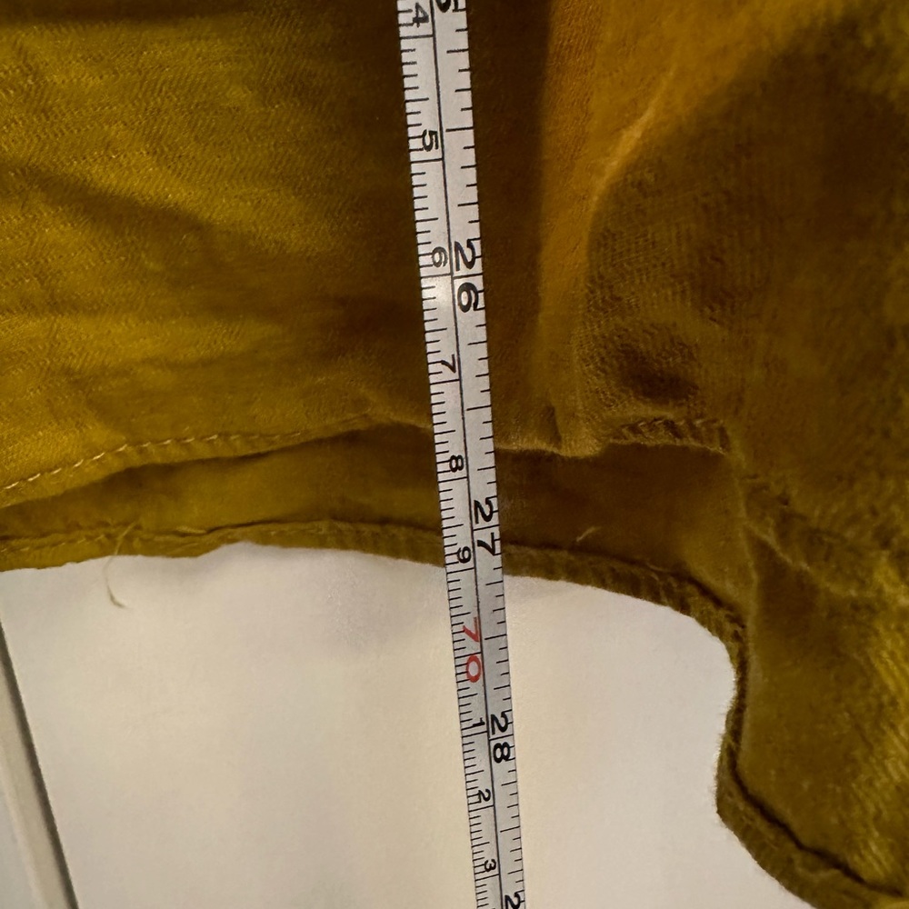 Ava & Viv 0X Chartreuse ruched v neck shirt - Picture 4 of 8